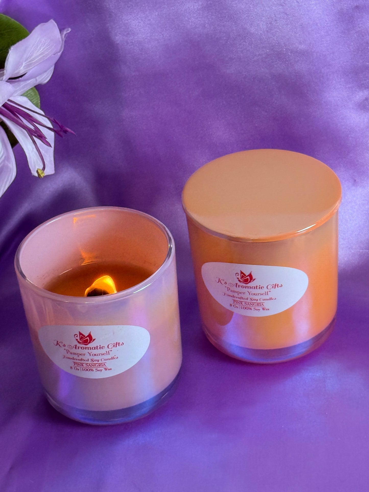 Pink Sangria Handcrafted Soy Candle