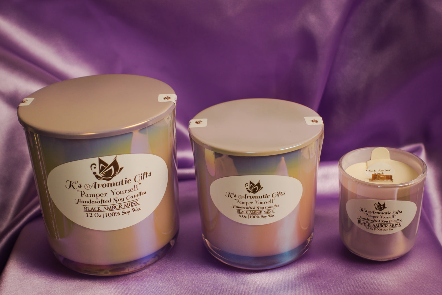 Black Amber Musk Handcrafted Soy Candle