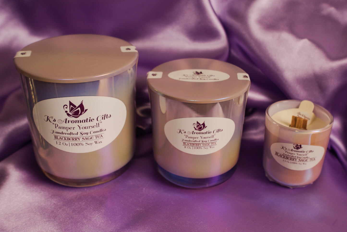 Blackberry Sage Tea Handcrafted Soy Candle