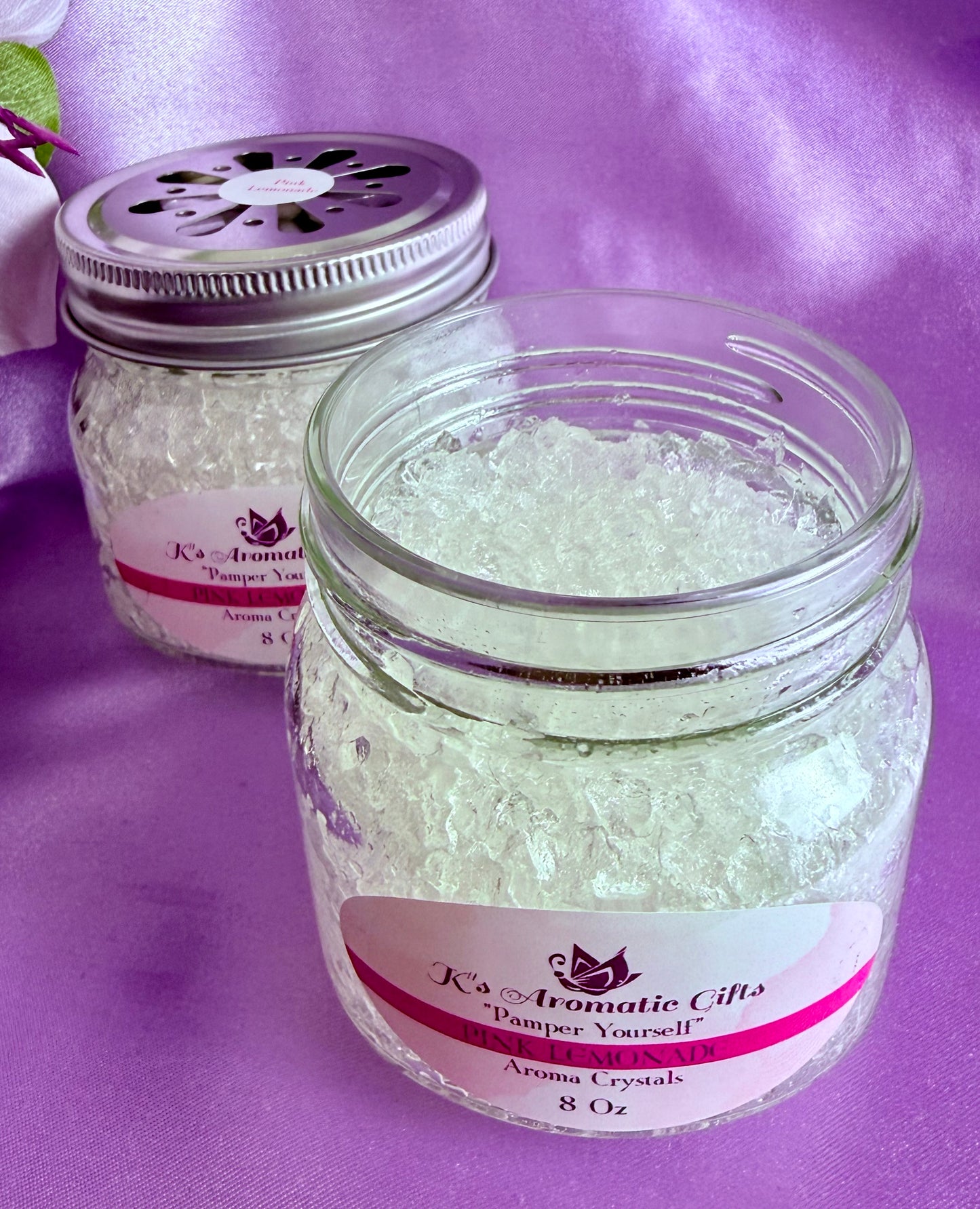 Pink Lemonade 8 Oz Jar of Aroma Crystals