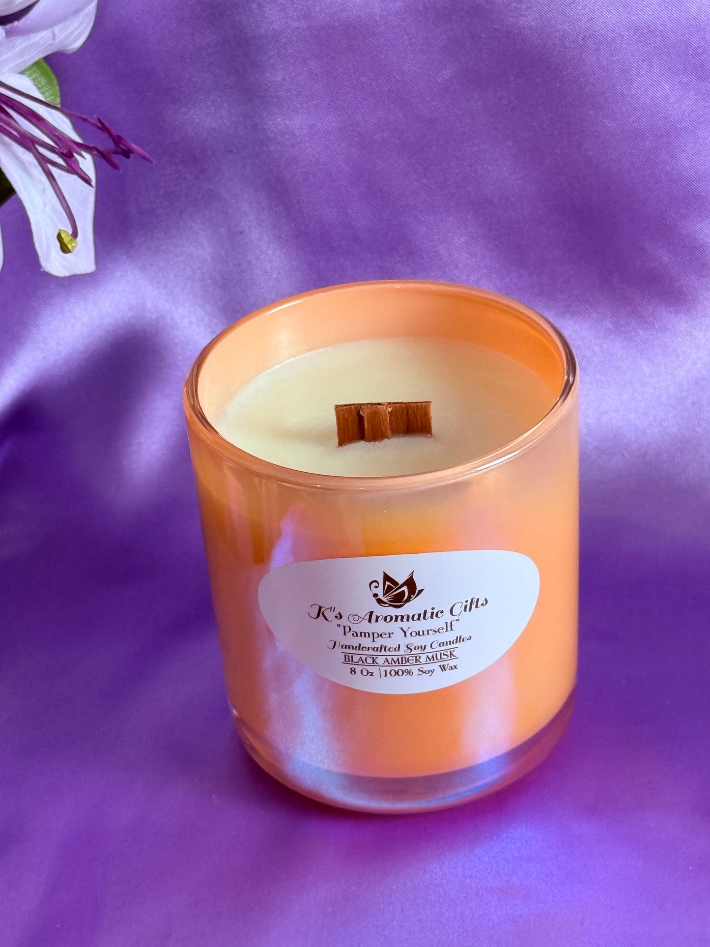 Black Amber Musk Handcrafted Soy Candle