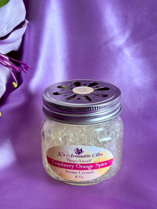Cranberry Orange Spice 8 Oz Jar of Aroma Crystals