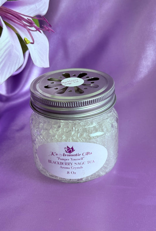 Blackberry Sage Tea 8 Oz Jar of Aroma Crystals