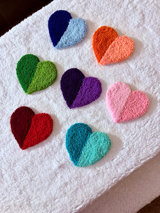 Heart Punch Needle Mug Coasters