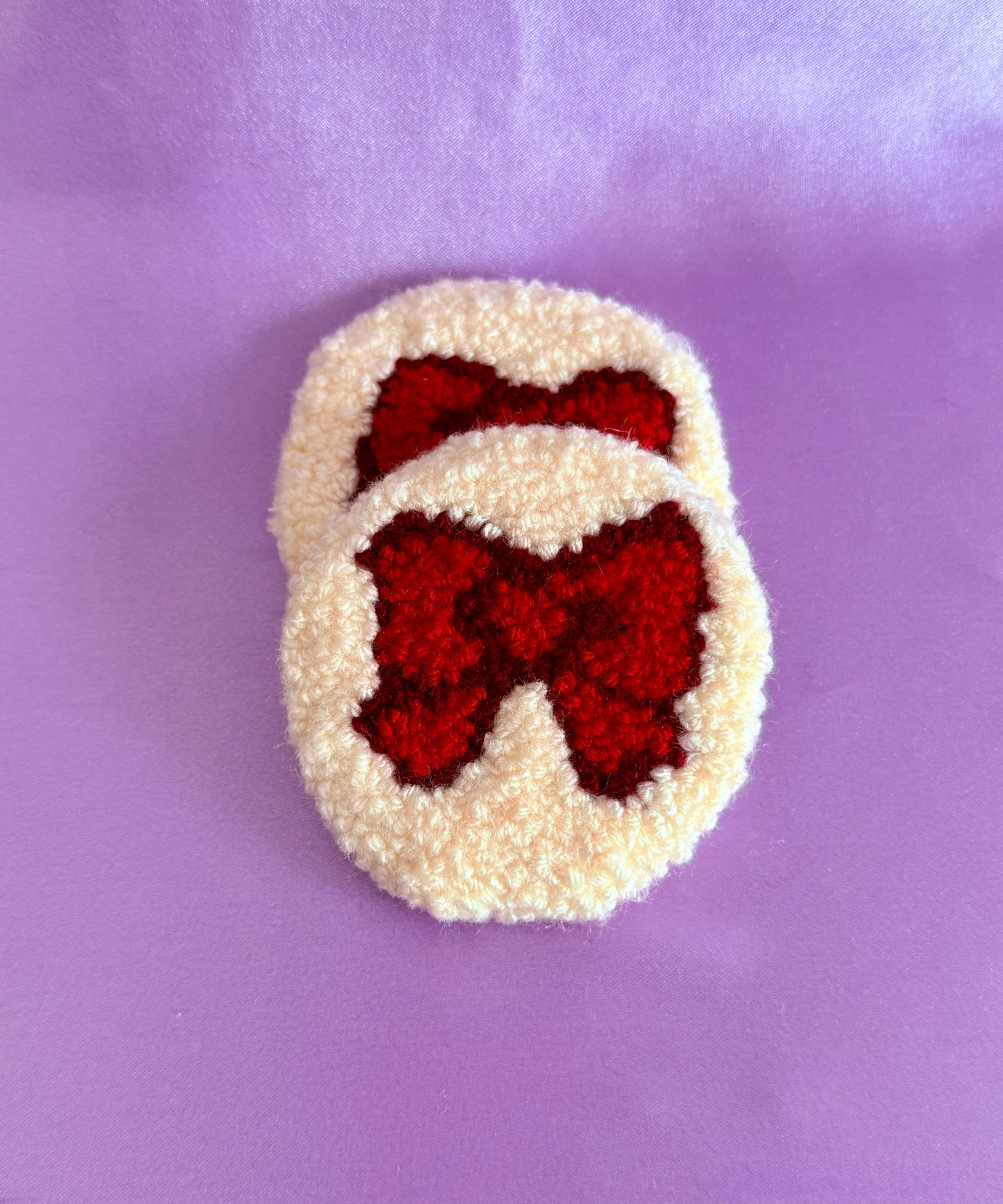 Bow Punch Needle Car Coasters