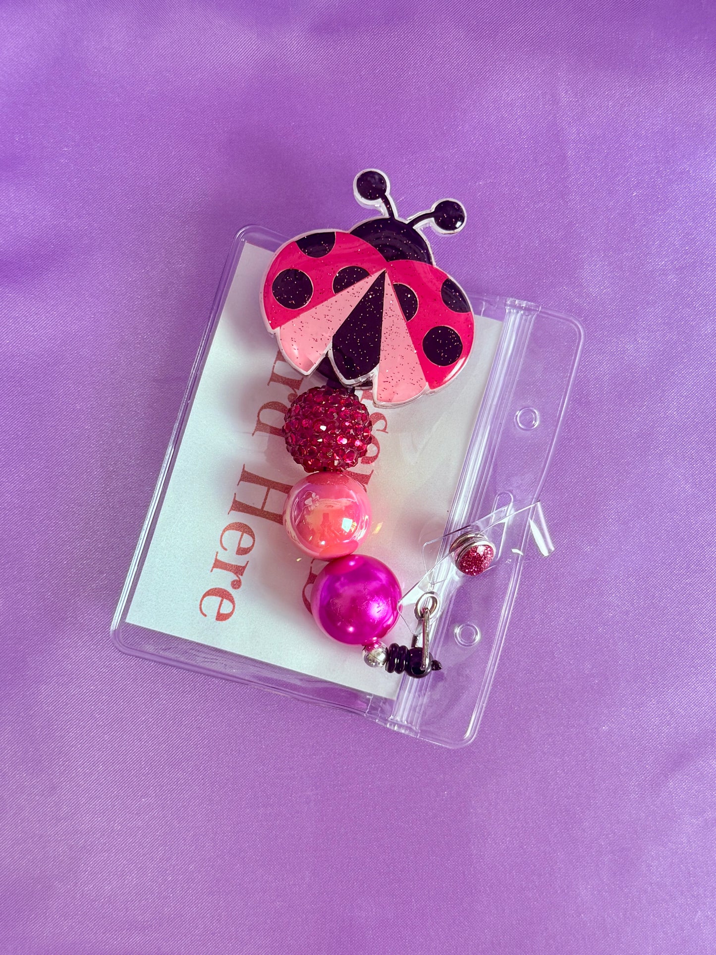 Beaded Badge Reel