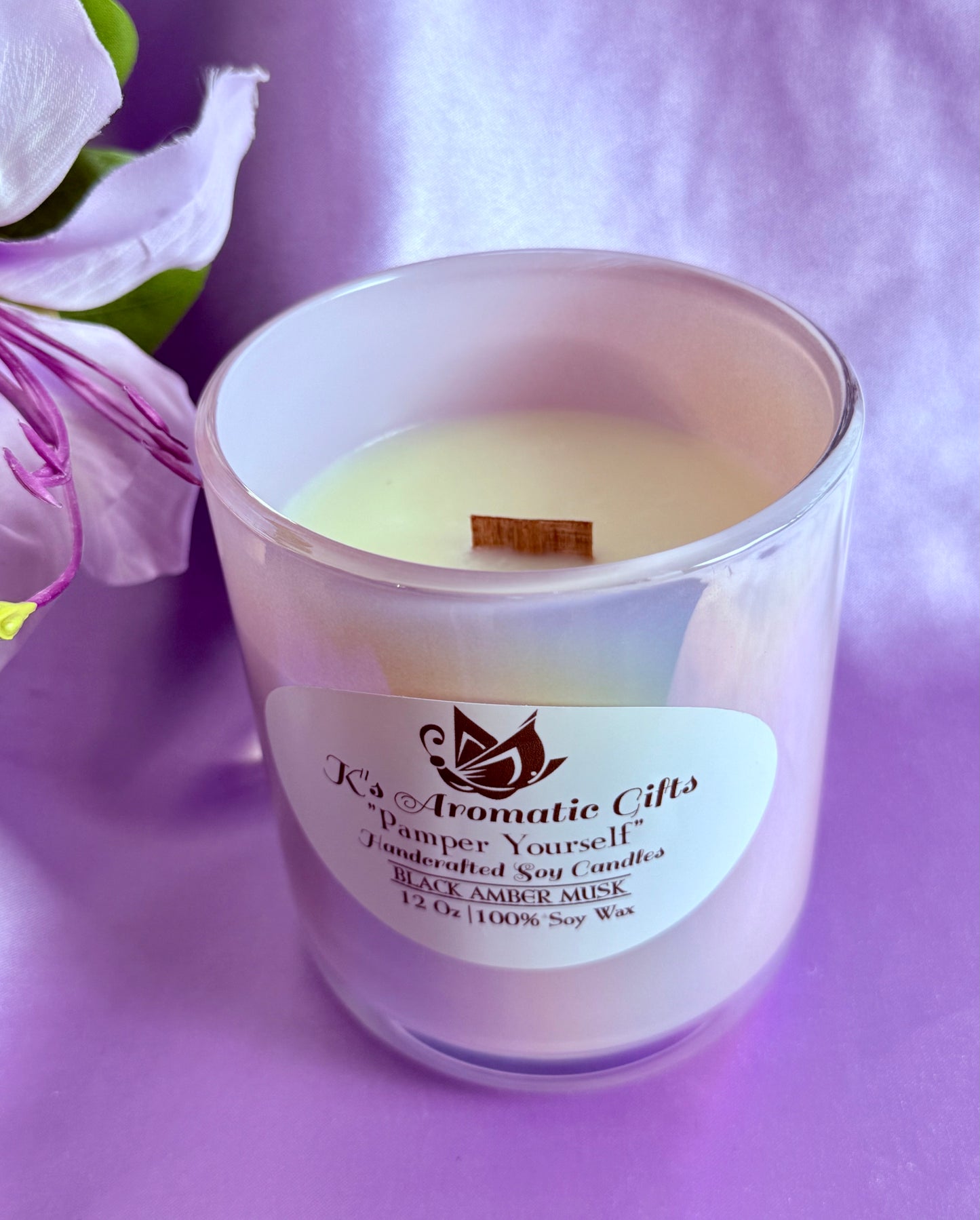 Black Amber Musk Handcrafted Soy Candle