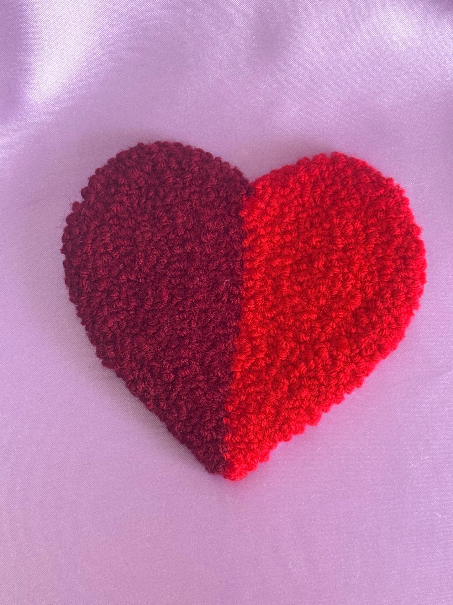 Heart Punch Needle Mug Coasters