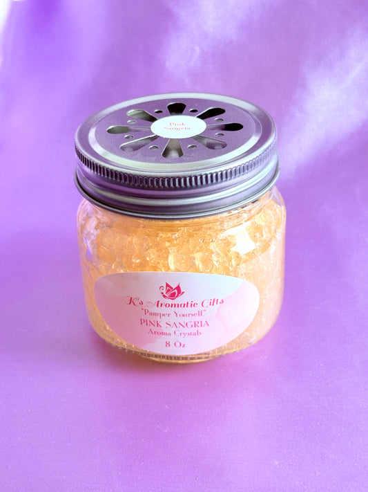 Pink Sangria 8 Oz Jar of Aroma Crystals