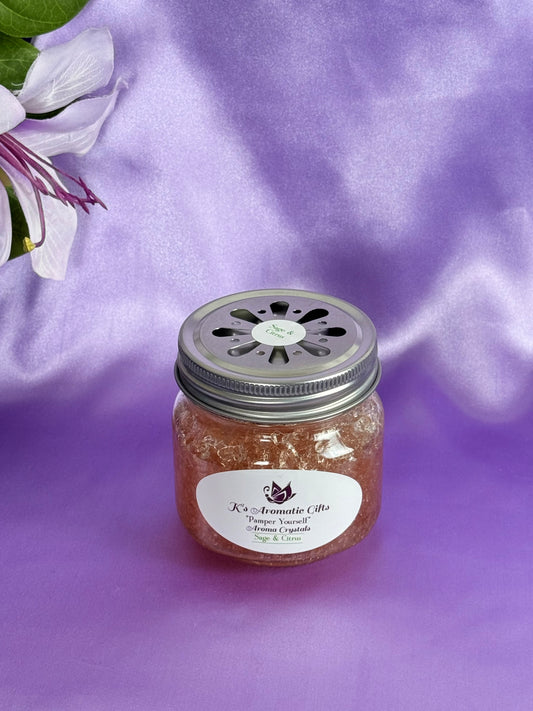 Sage & Citrus 8 Oz Jar of Aroma Crystals