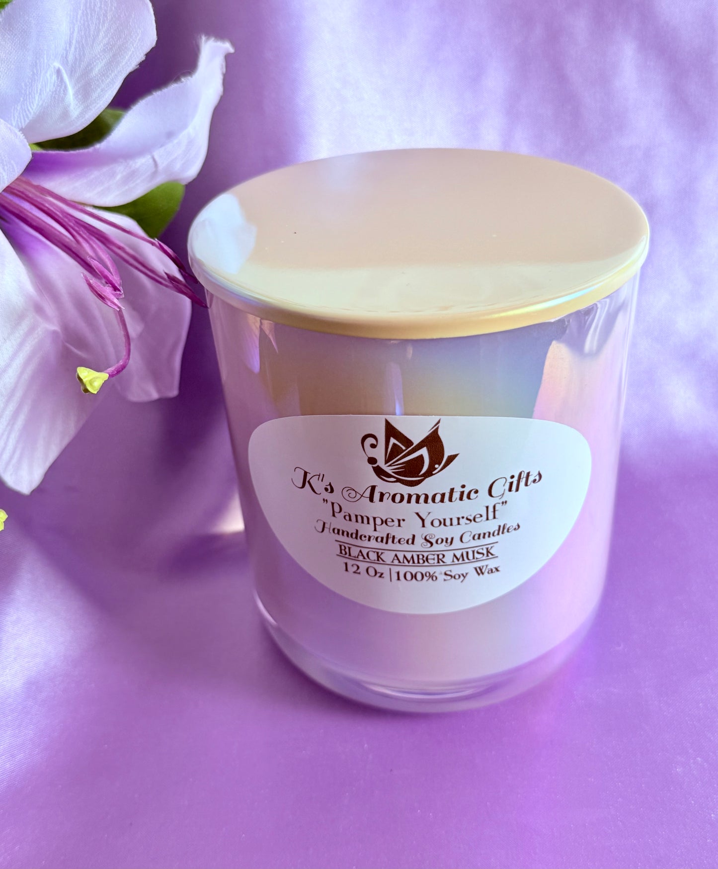 Black Amber Musk Handcrafted Soy Candle