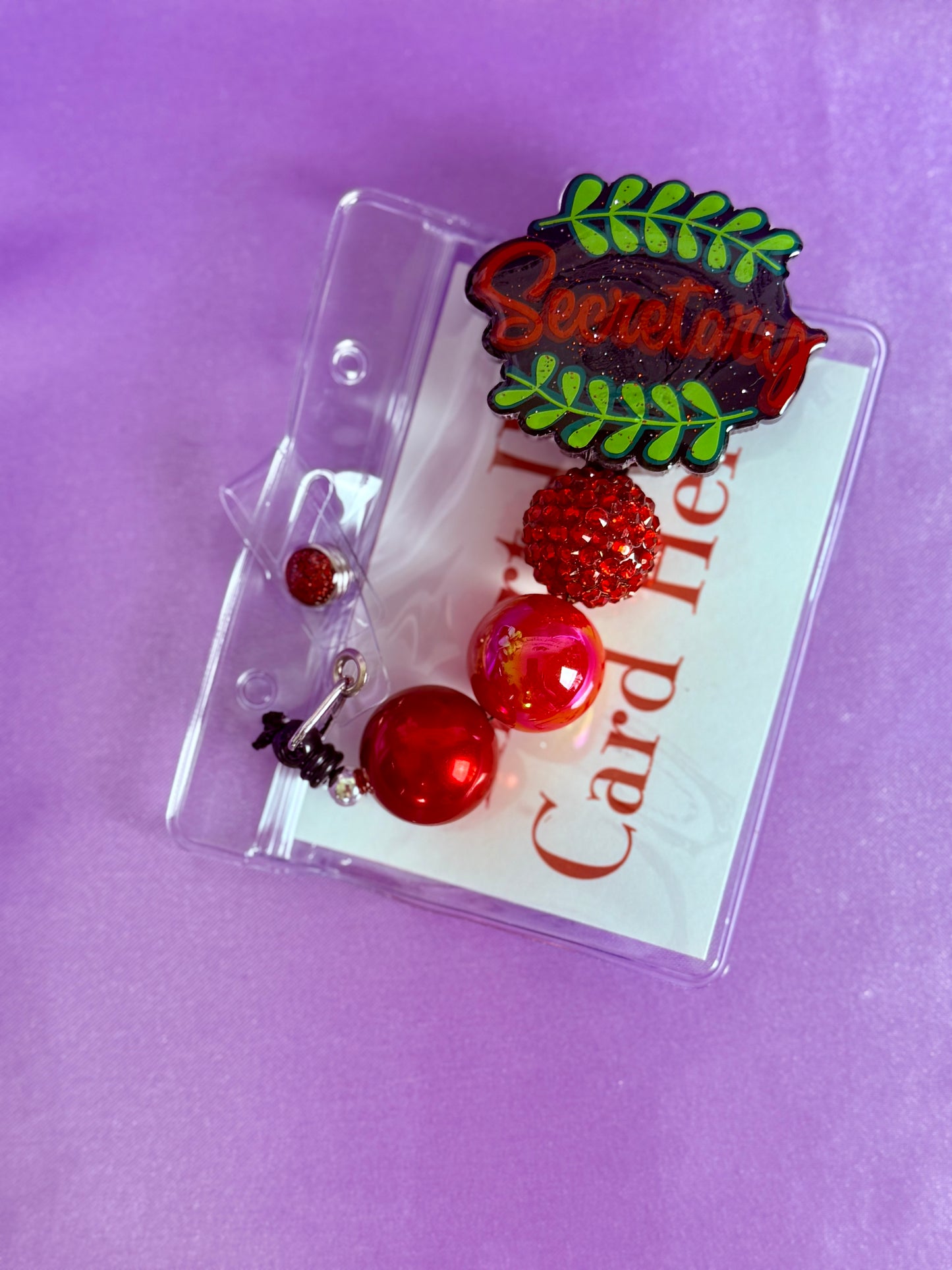 Beaded Badge Reel
