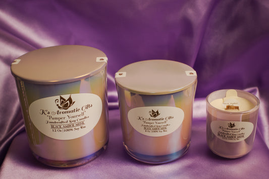 Black Amber Musk Handcrafted Soy Candle