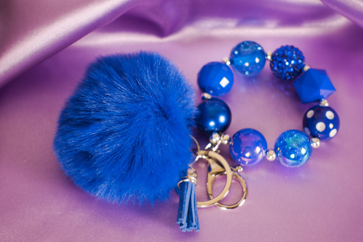 Beaded Keychain Wristlet