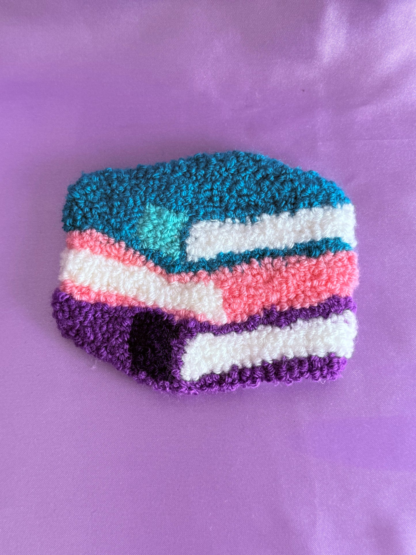 Books Punch Needle Mug Coasters