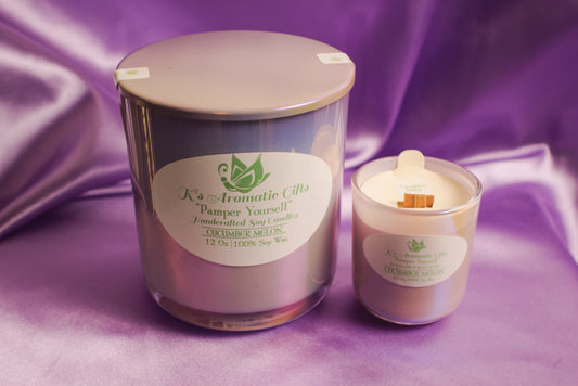 Cucumber Melon Handcrafted Soy Candle