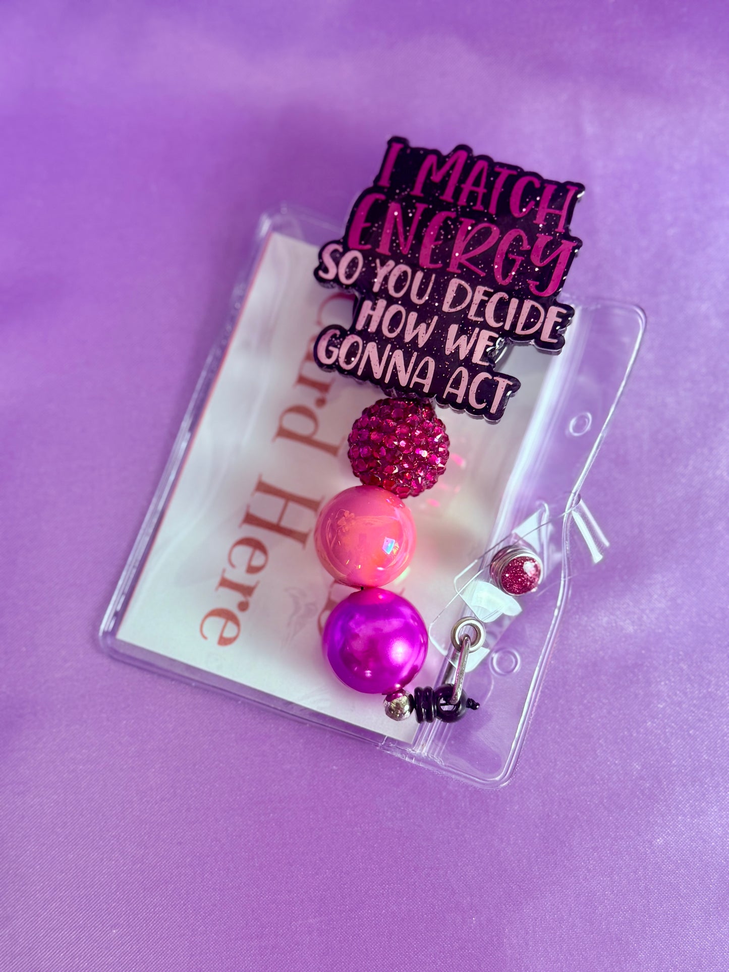 Beaded Badge Reel
