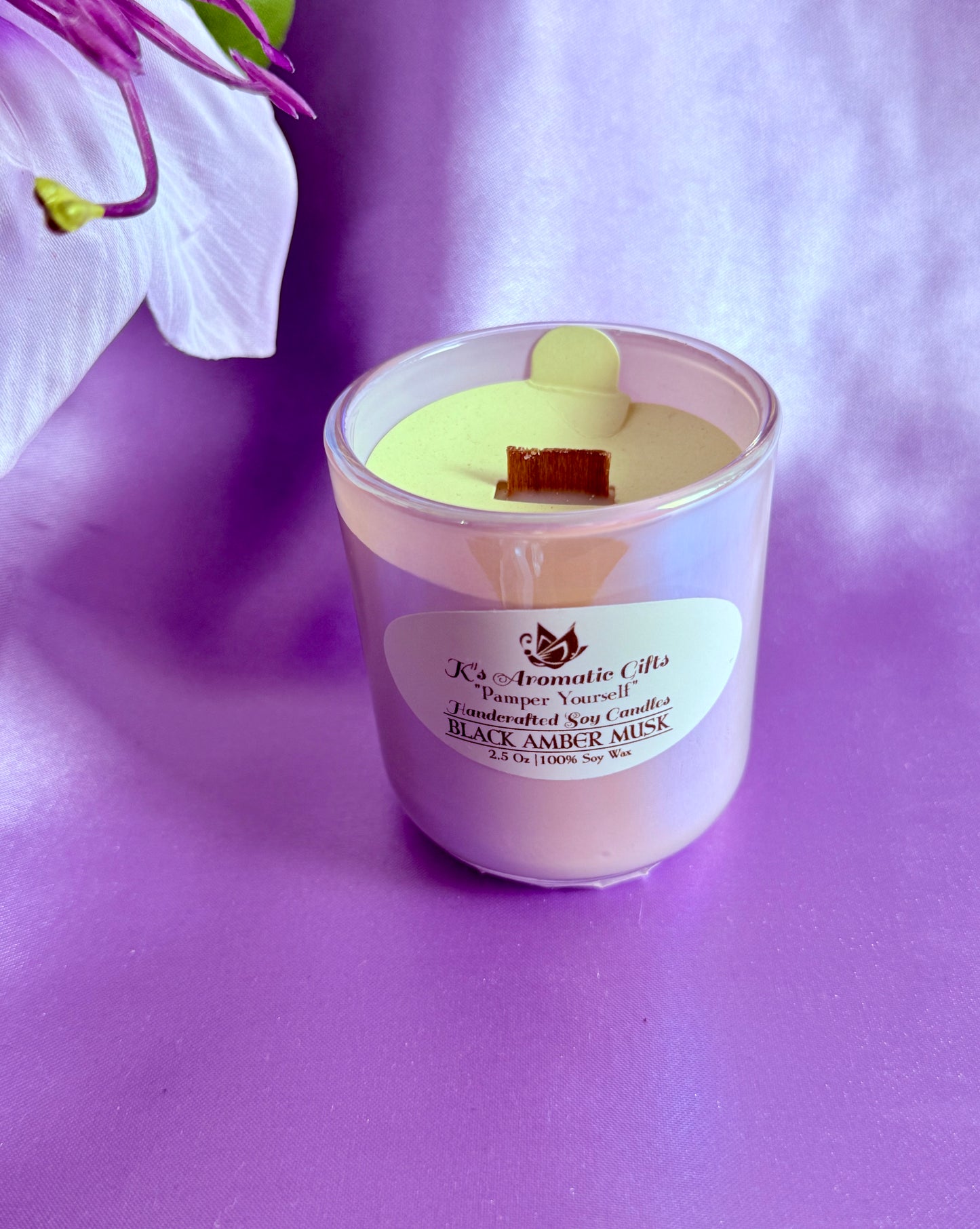 Black Amber Musk Handcrafted Soy Candle
