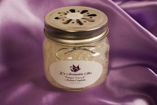 Fresh Linen 8 Oz Jar of Aroma Crystals