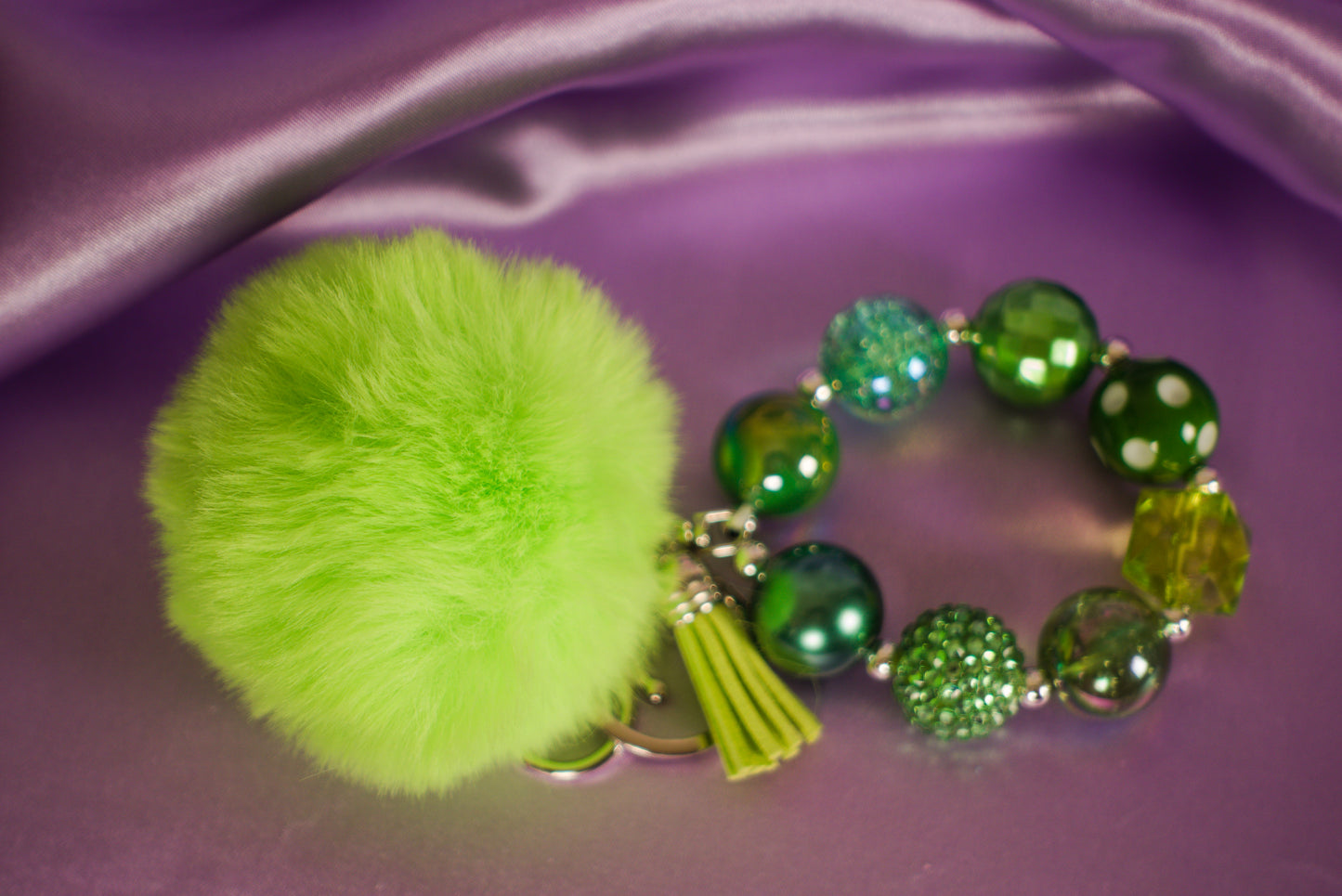 Beaded Keychain Wristlet