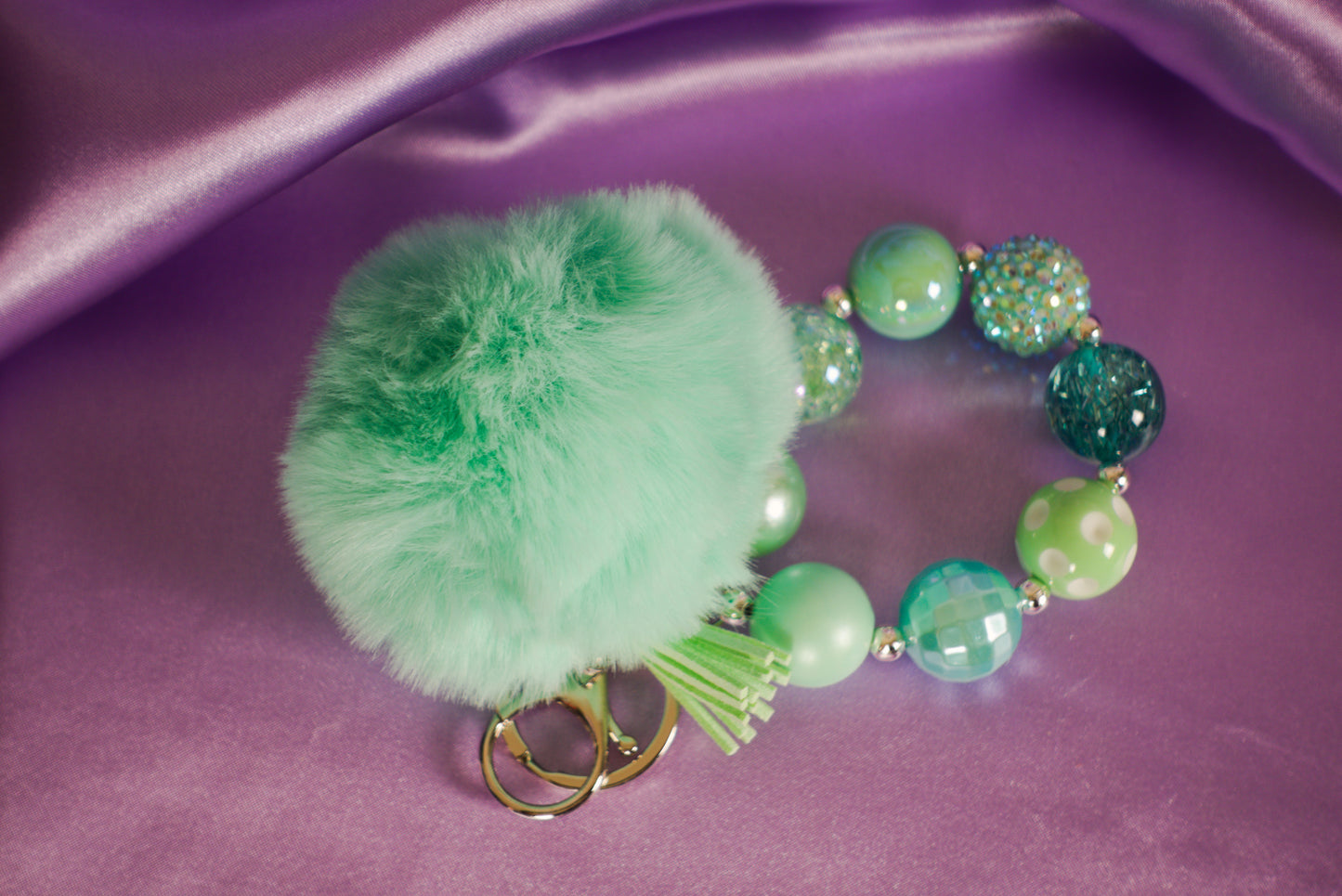 Beaded Keychain Wristlet