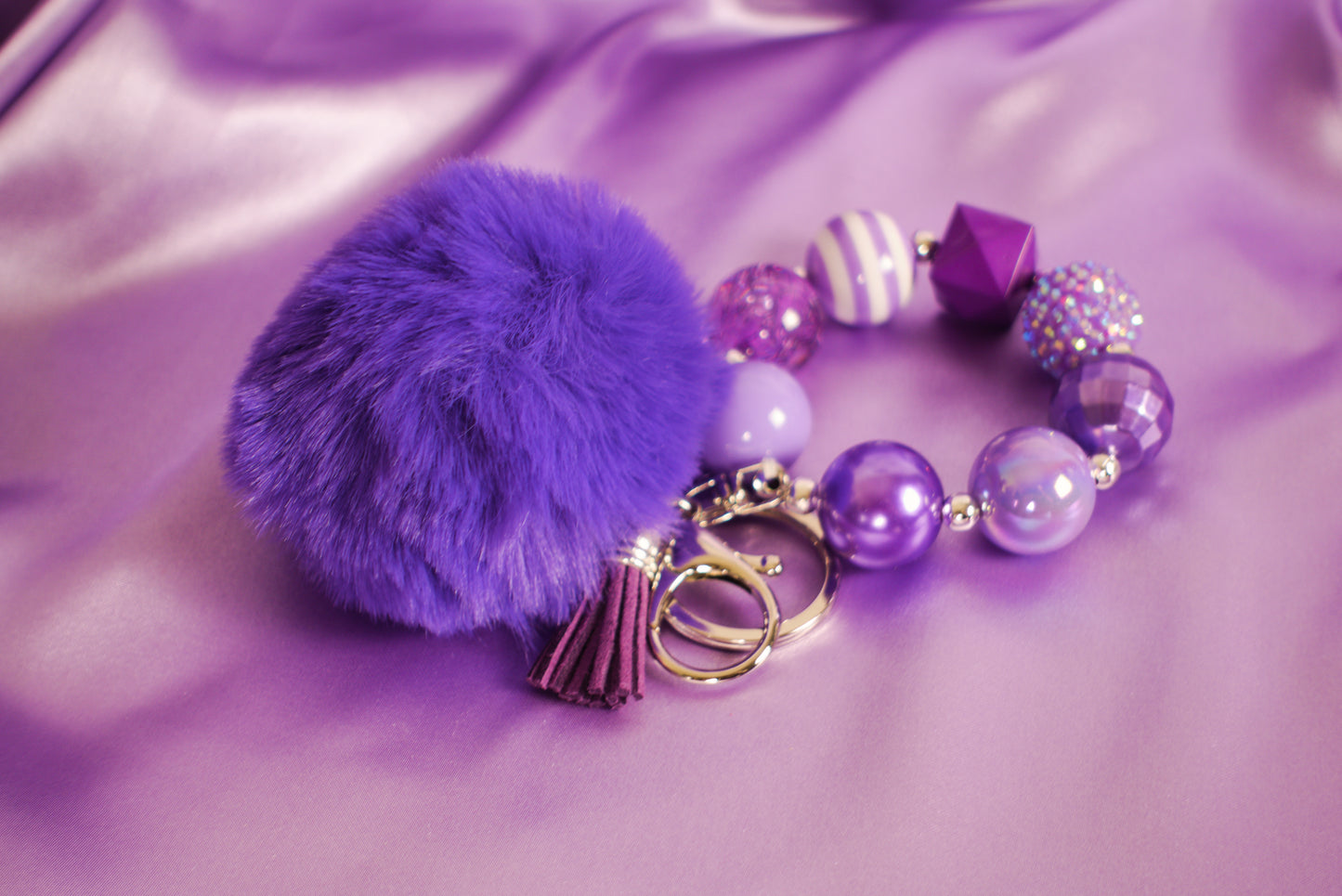 Beaded Keychain Wristlet