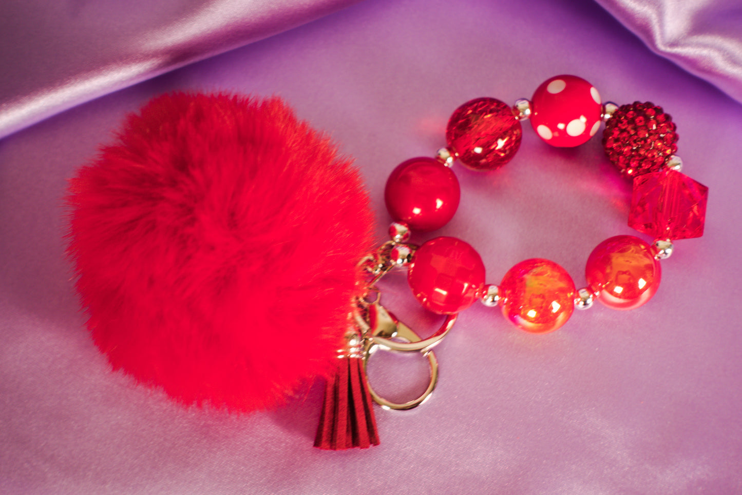 Beaded Keychain Wristlet